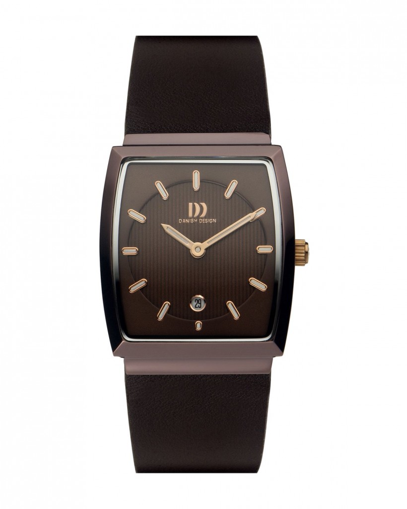 Danish Design Brown Leather Band Stainless Steel Women's Watch