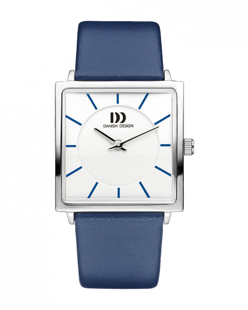 Danish Design Blue Leather Band Stainless Steel Women's Watch