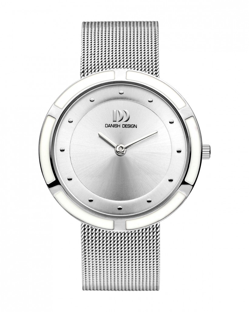 Danish Design Mesh Band Stainless Steel & Ceramic Women's Watch