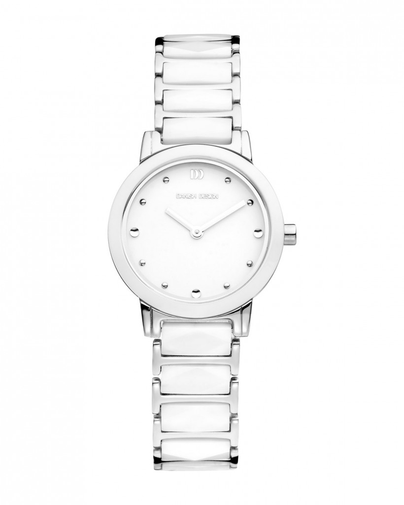 Danish Design White Stainless Steel & Ceramic Women's Watch