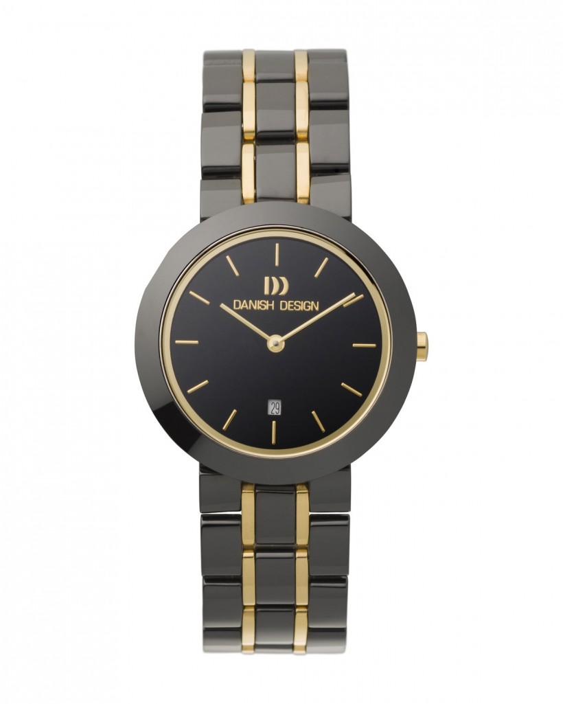 Danish Design Black & Gold Ceramic Women's Watch