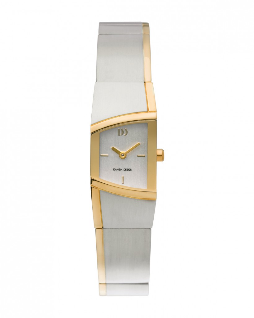 Danish Design Two Tone Silver & Gold Color Titanium Women's Watch
