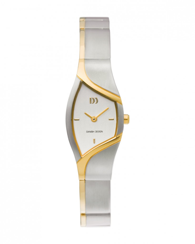Danish Design Two Tone Silver & Gold Color Titanium Women's Watch