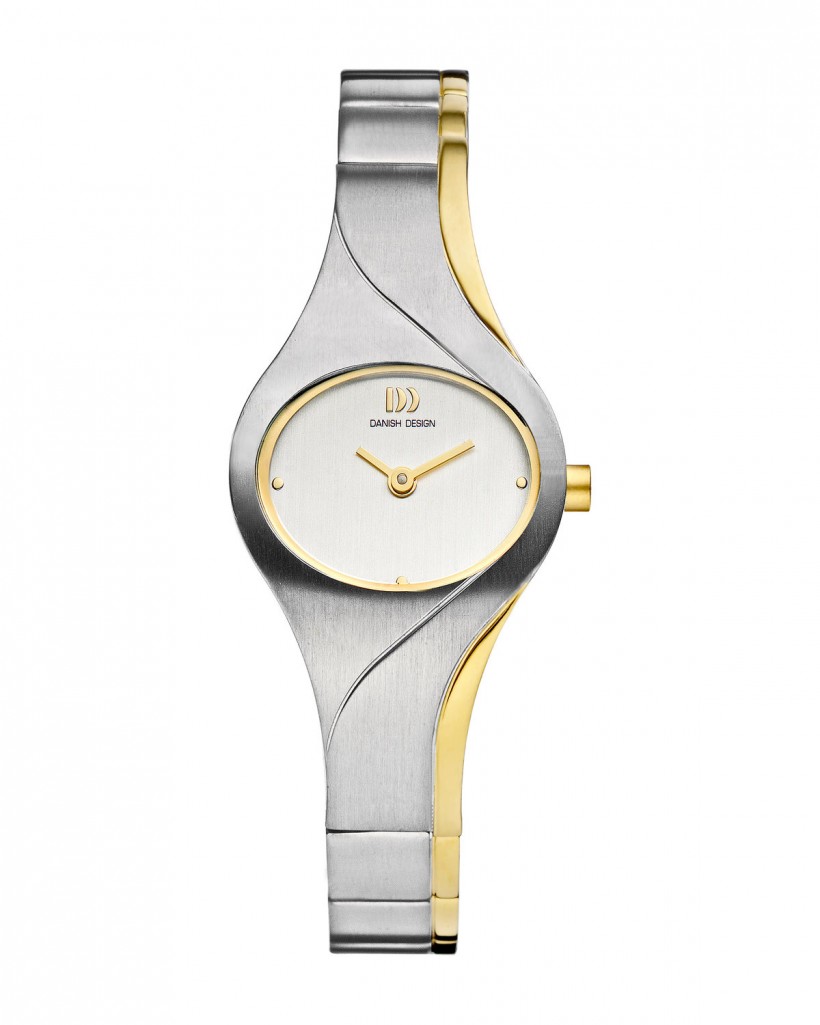 Danish Design Two Tone Silver & Gold Color Titanium Women's Watch