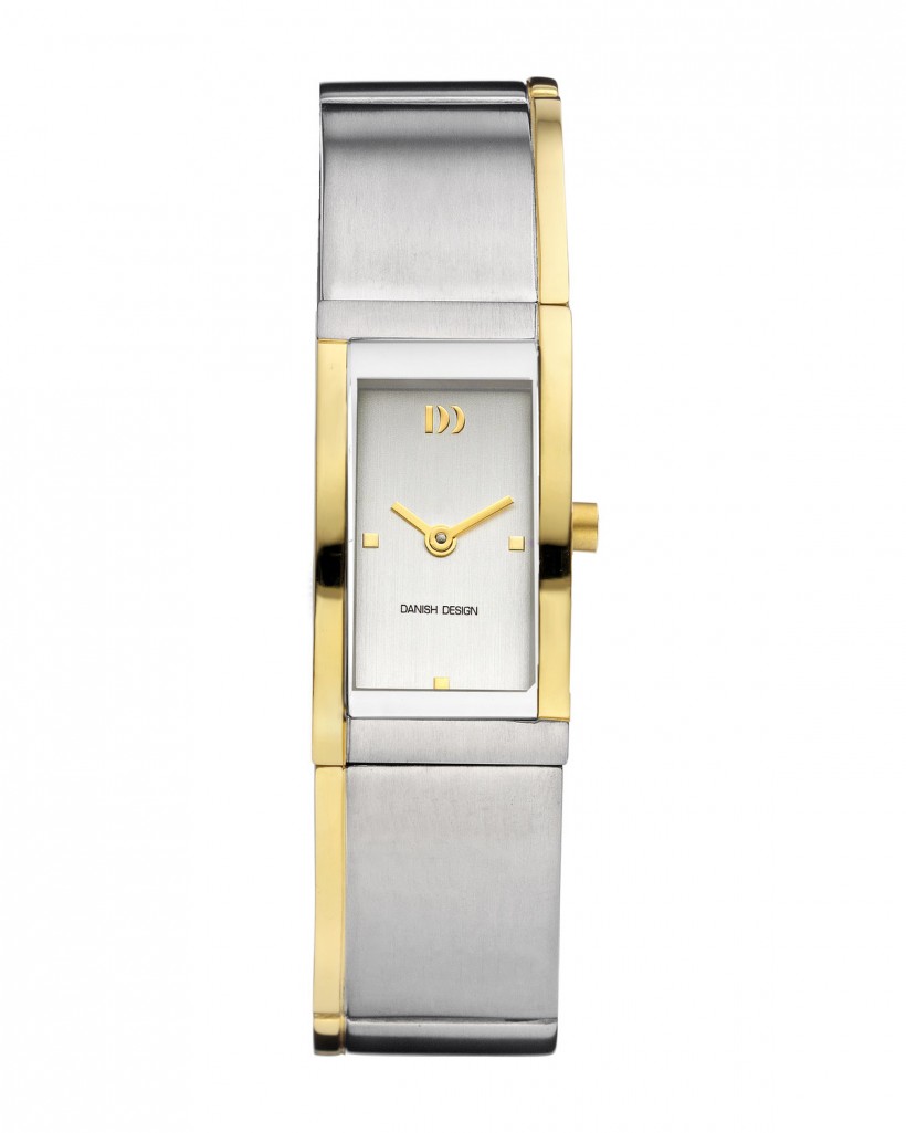 Danish Design Two Tone Silver & Gold Color Titanium Women's Watch