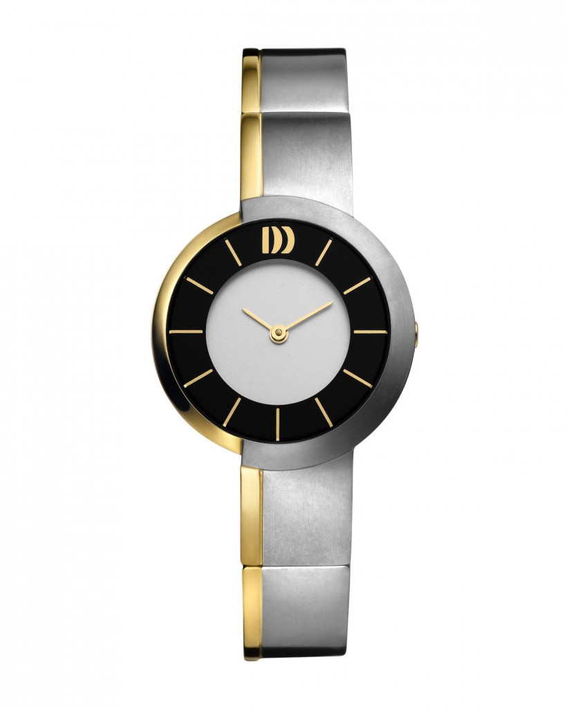 Danish Design Two Tone Silver & Gold Color Titanium Women's Watch