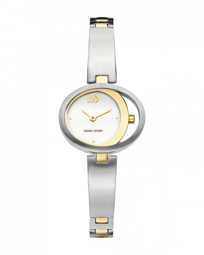 Danish Design Two Tone Silver & Gold Color Titanium Women's Watch