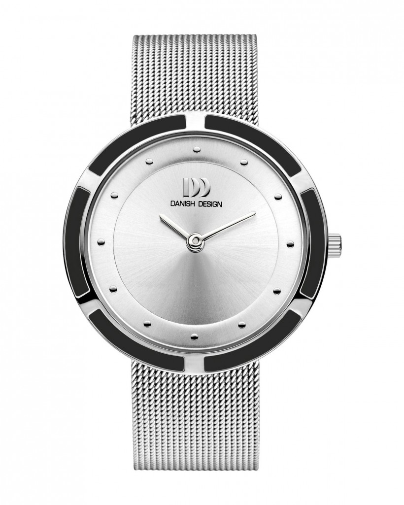 Danish Design Mesh Band Stainless Steel & Ceramic Women's Watch