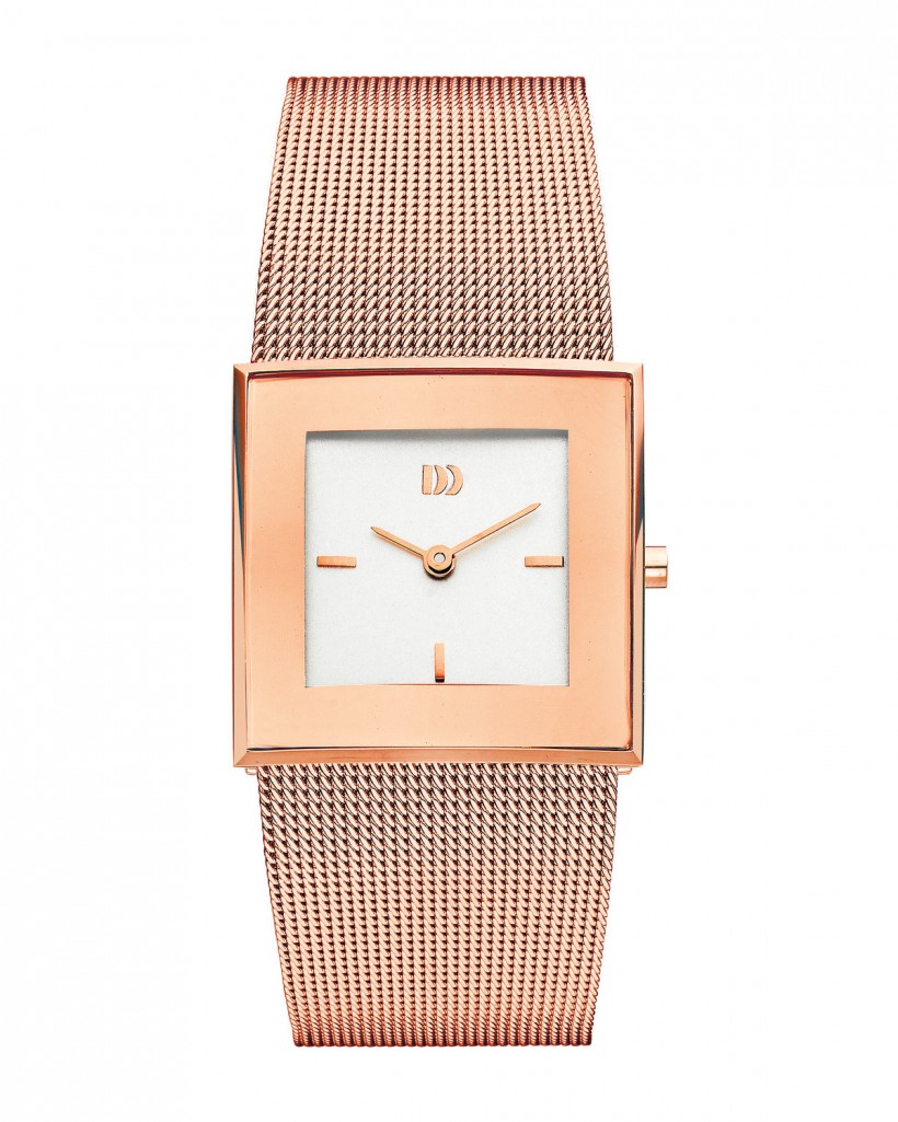 Danish Design Rose Gold Color Mesh Band Stainless Steel Women's Watch