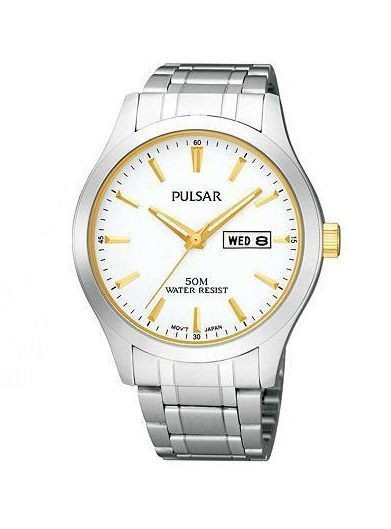 Pulsar Quartz White Dial Men's Watch