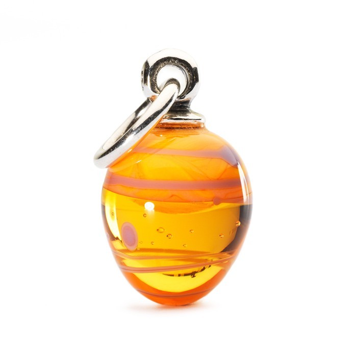 Orange Twirl Bead
