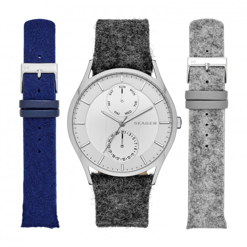 Skagen Holst Fabric Band Stainless Steel Men's Watch