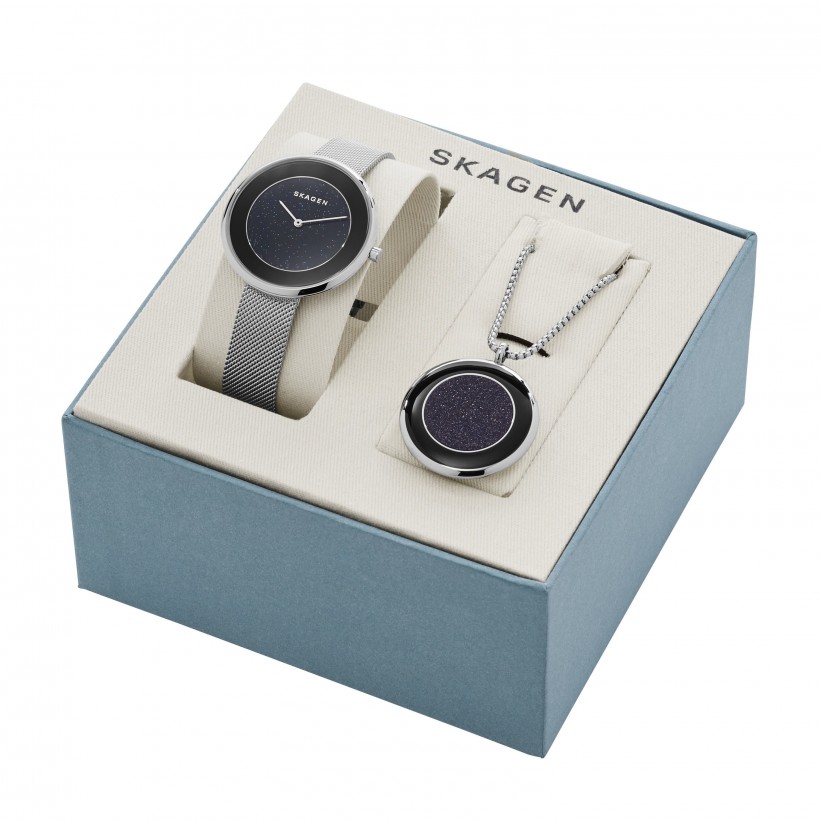 Skagen Gitte Stainless Steel Mesh Band Stainless Steel Women's Watch