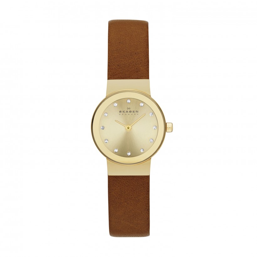 Skagen Freja Stainless Steel Leather