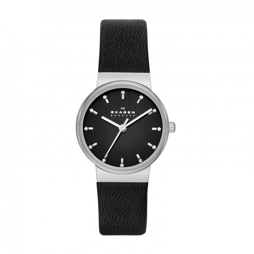 Skagen Ancher Stainless Steel Leather Women's Watch