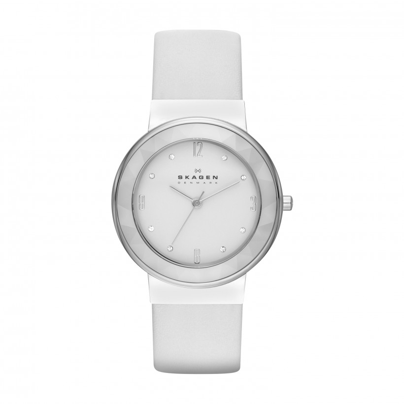 Skagen Leonora Stainless Steel Leather