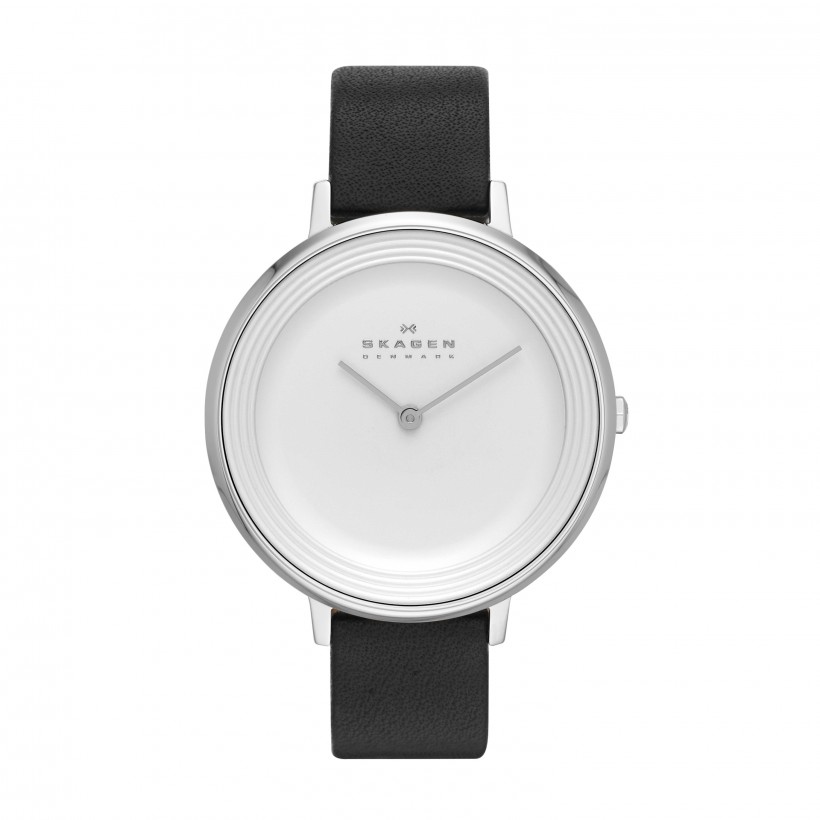 Skagen Ditte Stainless Steel Leather Women's Watch