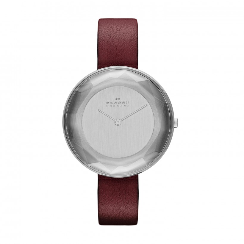 Skagen Gitte Stainless Steel Leather Women's Watch