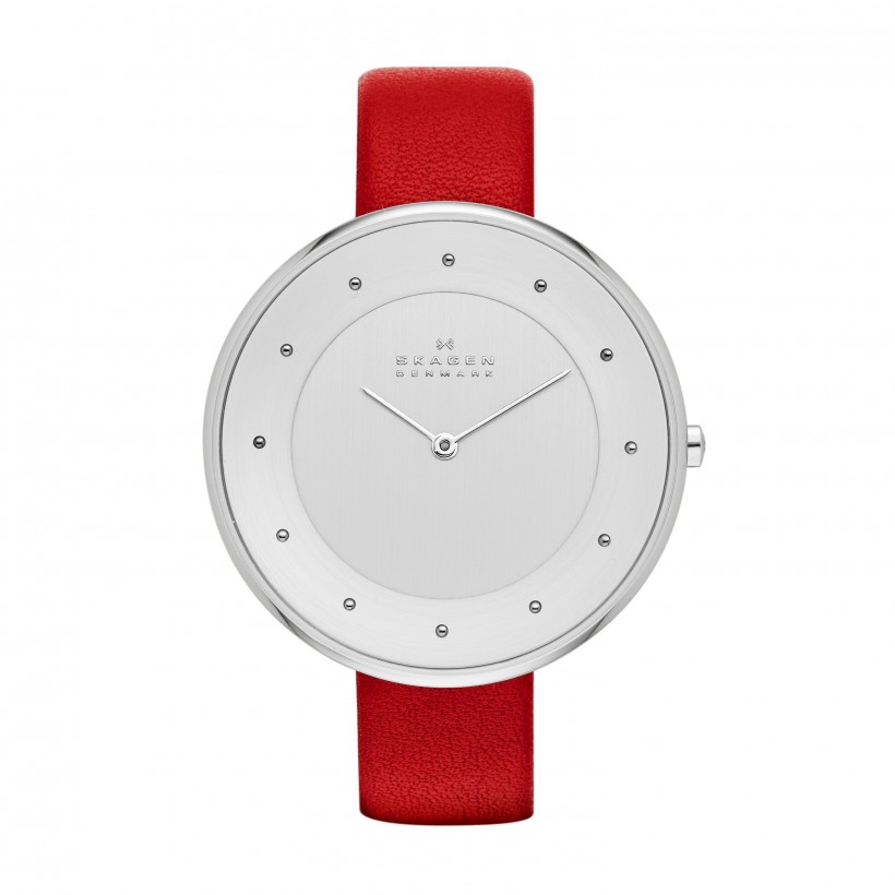 Skagen Gitte Stainless Steel Leather Women's Watch