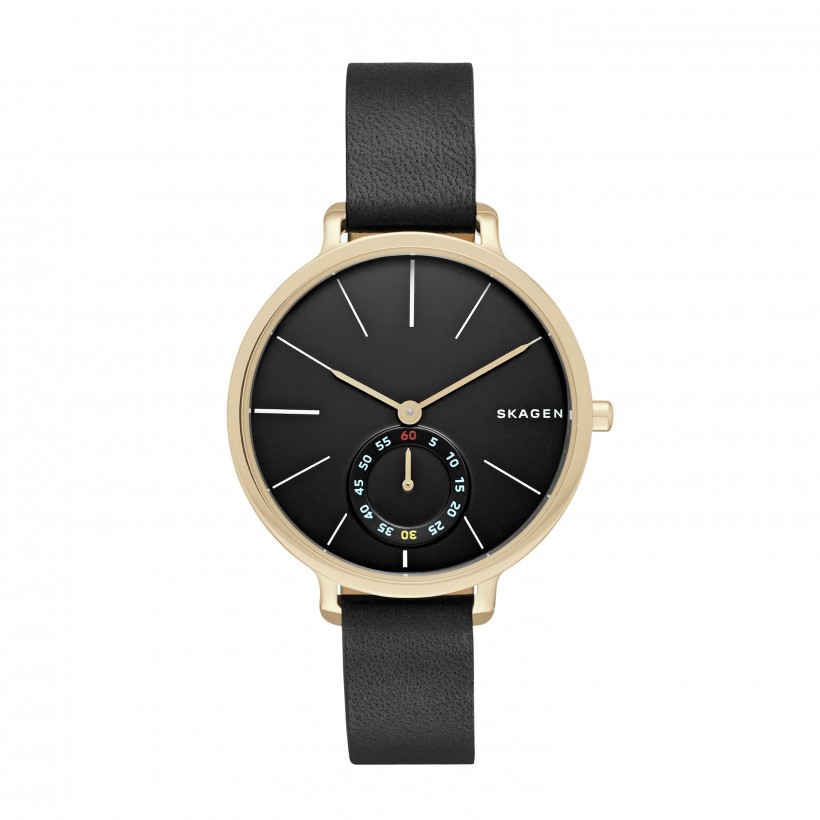 Skagen Hagen Leather Band Stainless Steel Women's Watch