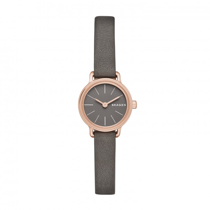 Skagen Hagen Leather Band Stainless Steel Women's Watch