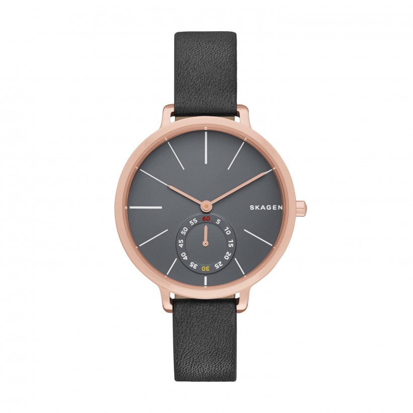 Skagen Hagen Leather Band Stainless Steel Women's Watch
