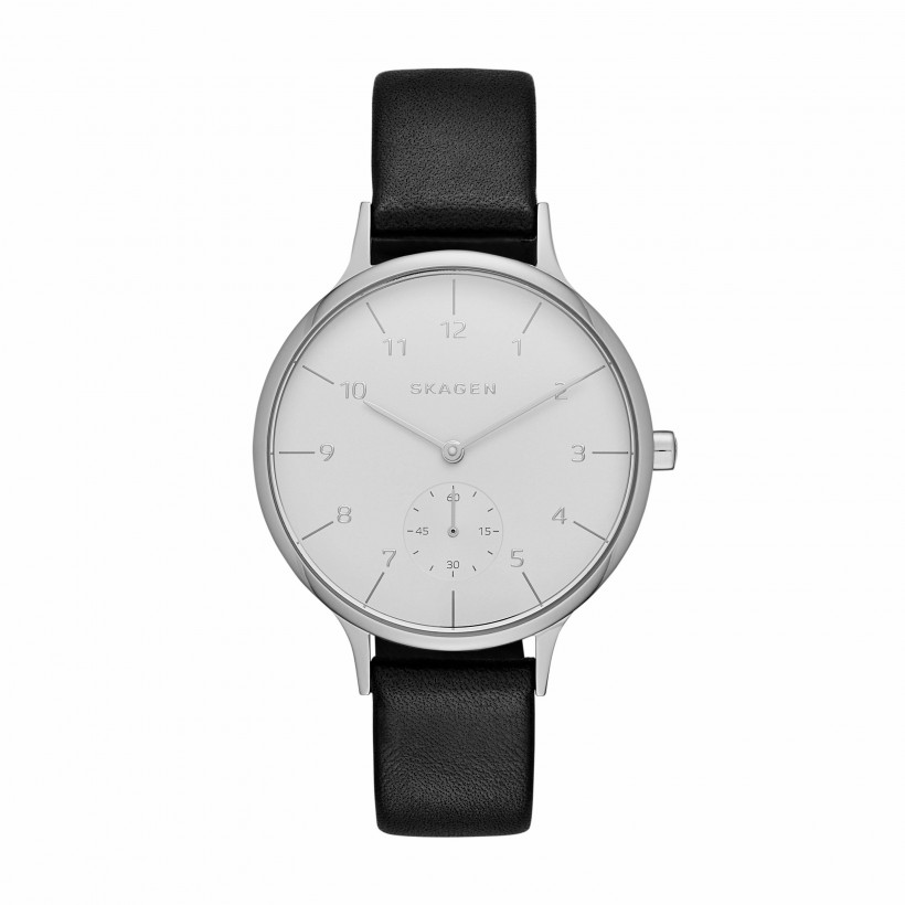 Skagen Anita Leather Band Stainless Steel Women's Watch