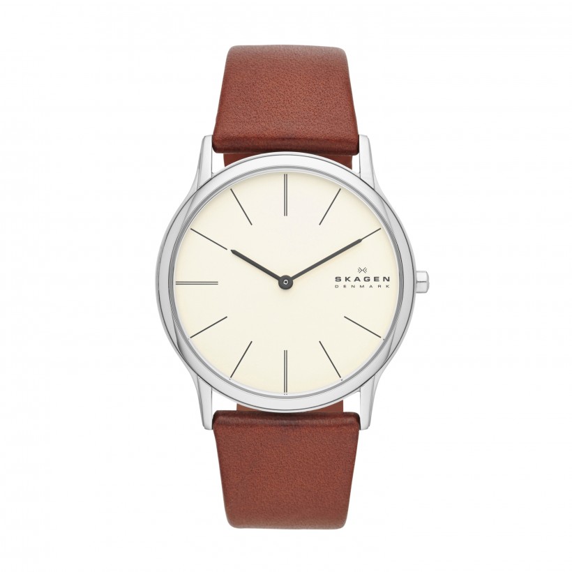 Skagen Theodor Stainless Steel Leather Men's Watch