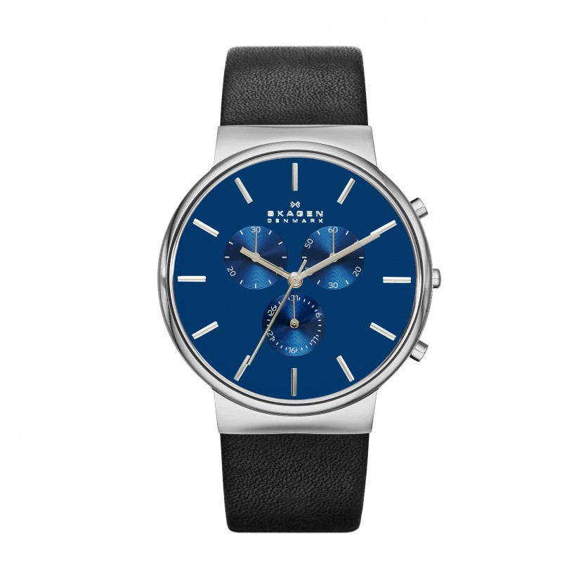 Skagen Ancher Stainless Steel Leather