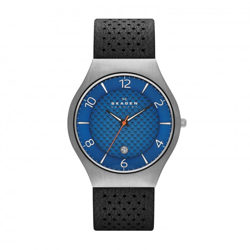 Skagen Grenen Titanium Leather Men's Watch