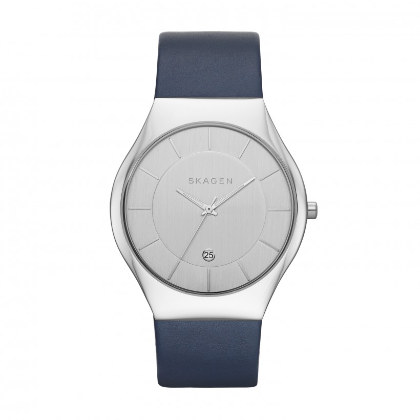 Skagen Grenen Stainless Steel Leather Men's Watch
