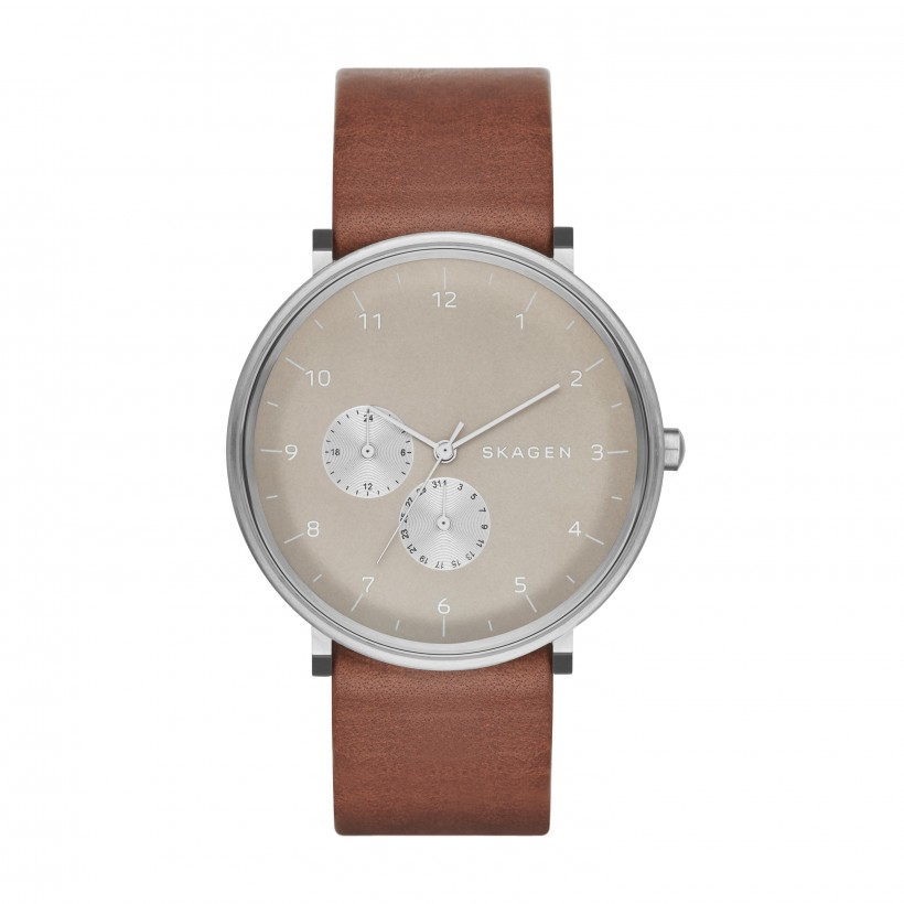 Skagen Hald Stainless Steel Leather Men's Watch