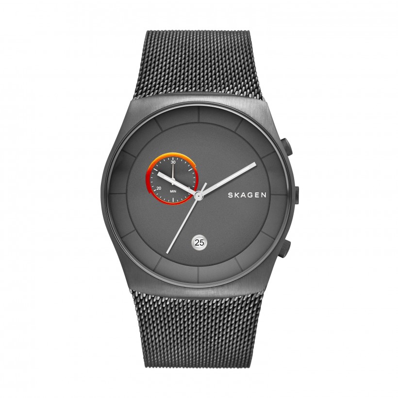 Skagen Havene Stainless Steel Mesh Band Stainless Steel Men's Watch