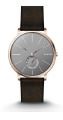 Skagen Hagen Leather Band Stainless Steel Men's Watch
