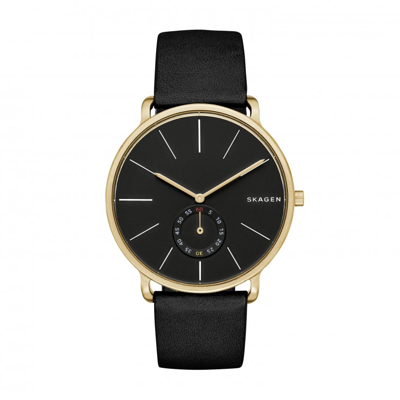 Skagen Hagen Leather Band Stainless Steel Men's Watch
