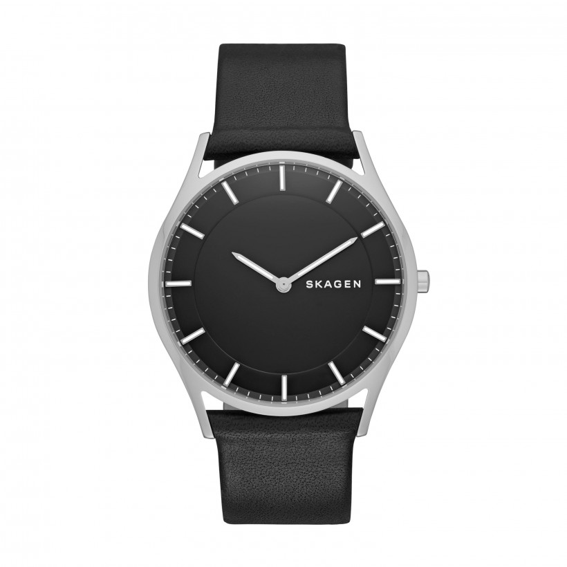 Skagen Holst Leather Band Stainless Steel Men's Watch