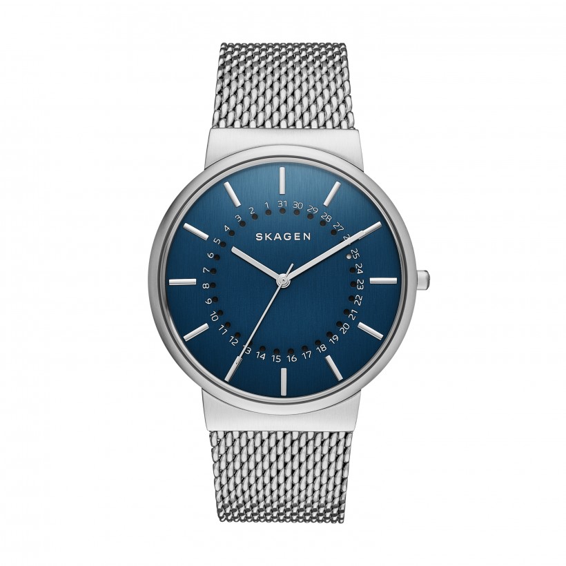 Skagen Ancher Stainless Steel Mesh Band Stainless Steel Men's Watch