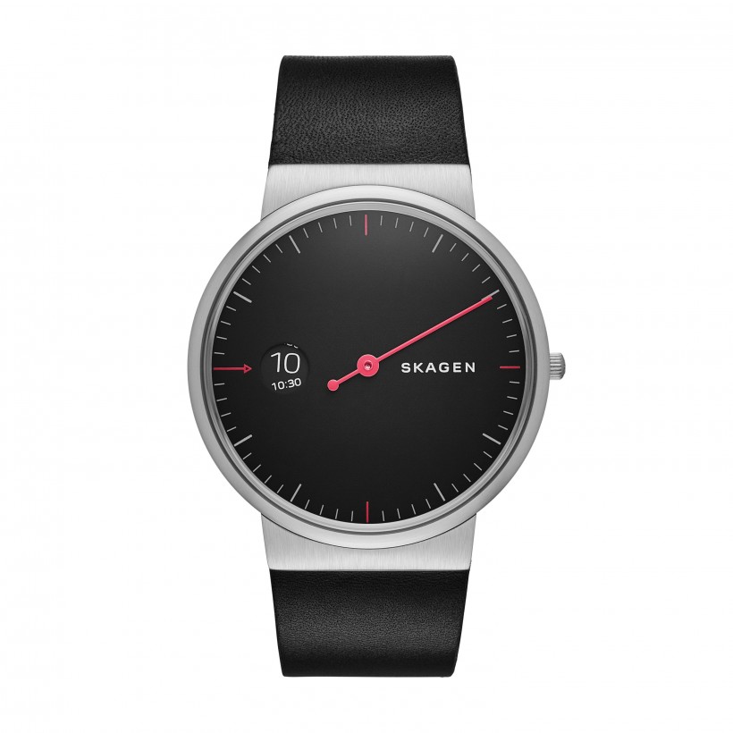Skagen Ancher Leather Band Stainless Steel Men's Watch