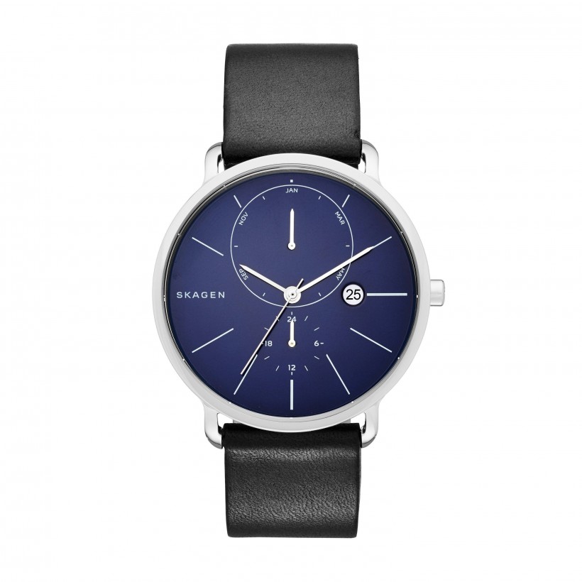 Skagen Hagen Leather Band Stainless Steel Men's Watch