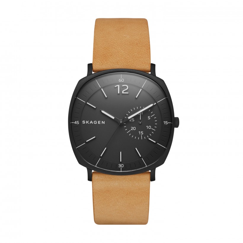 Skagen Rungsted Leather Band Stainless Steel Men's Watch