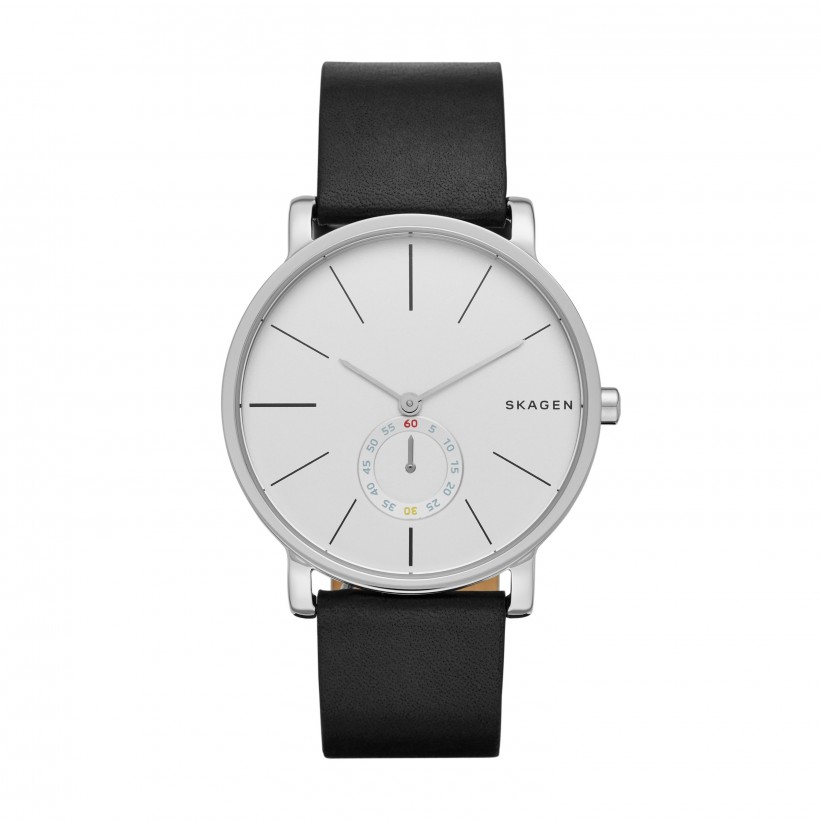 Skagen Hagen Leather Band Stainless Steel Men's Watch