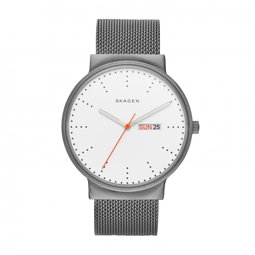 Skagen Ancher Stainless Steel Mesh Band Titanium Men's Watch