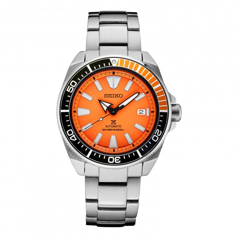 Seiko Samurai Prospex Automatic Dive Watch Orange Dial SRPC07