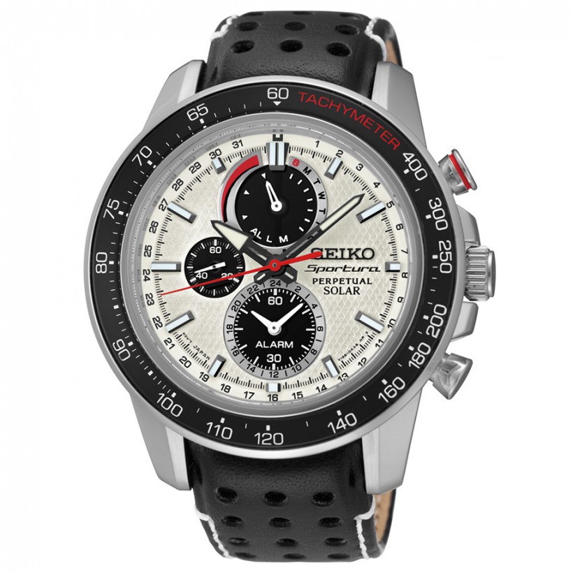 Seiko Sportura Solar Perpetual Chronograph Men's Watch SSC359