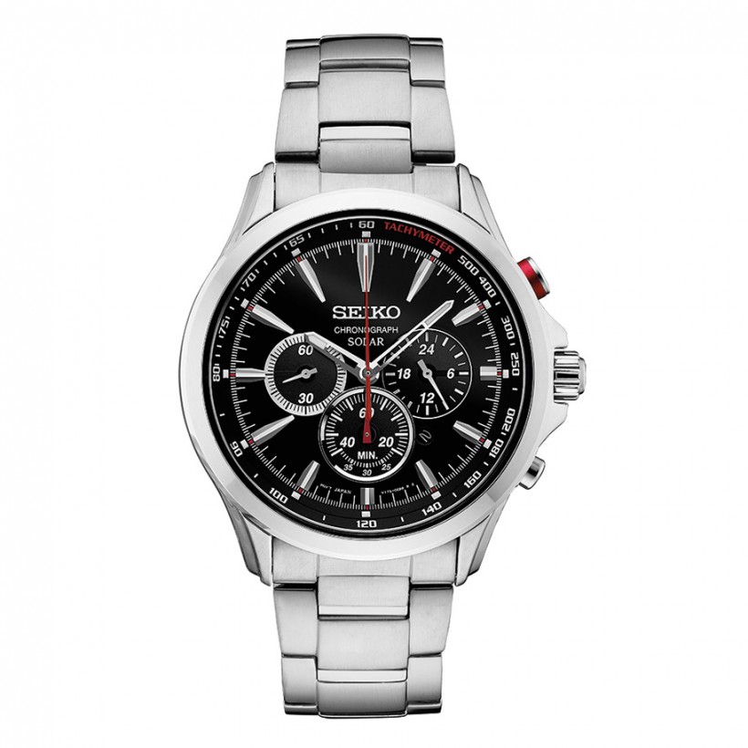 Seiko Core Chronograph Quartz Stainless Steel Watch SSC493