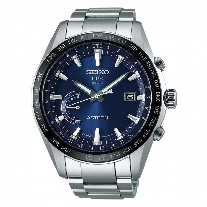 Seiko Astron 8x Titanium Blue Dial Watch