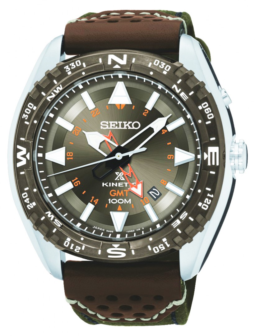 Seiko Prospex Brown Kinetic GMT Men's Watch SUN061