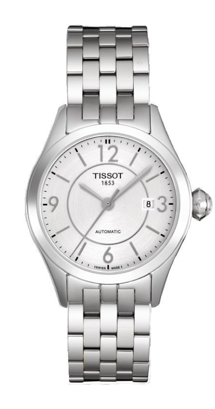 Tissot T-One Women's Automatic Silver Dial Watch with Stainless Steel Bracelet T0380071103700