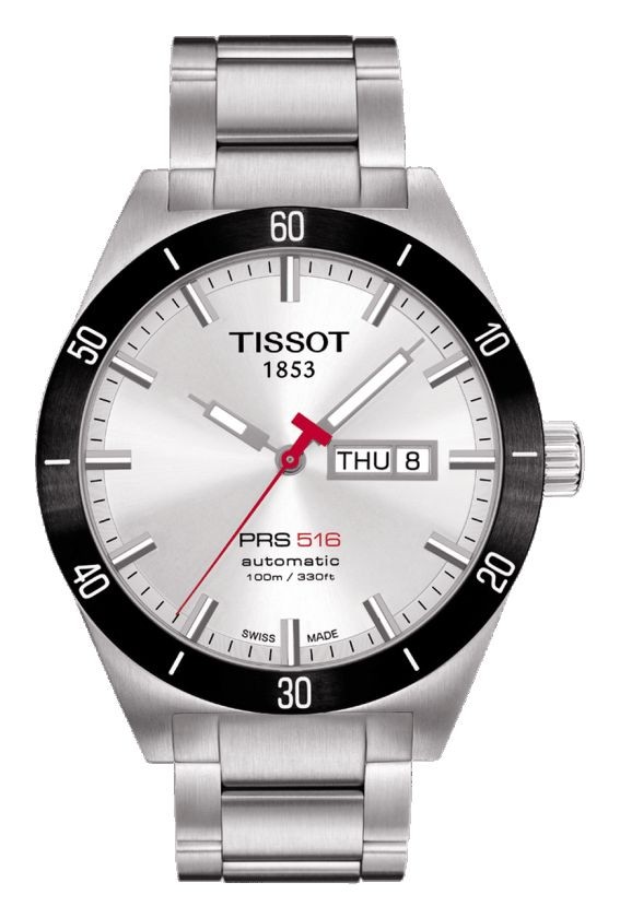 Tissot PRS 516 Men's Automatic Silver Dial with Stainless Steel Bracelet T0444302103100