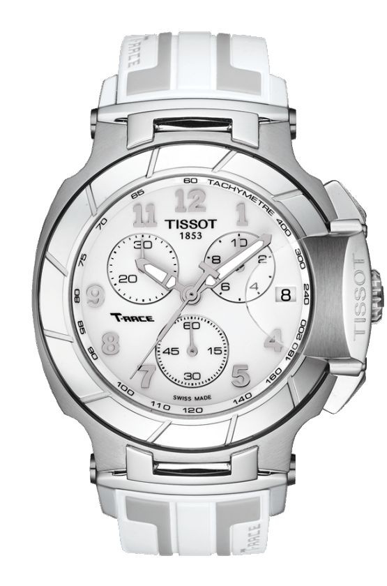 Tissot T-Race Women's Quartz Chrono White Dial with White Silicone Strap T0484171701200